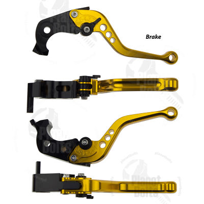 Gold CNC Shorty Brake Clutch Levers For Kawasaki Ninja ZX 6R 07-14