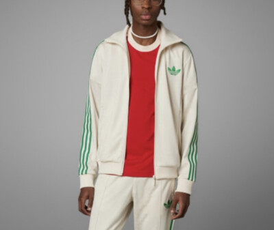 Adidas Adicolor 70s Monogram Track Jacket Wonder White Green