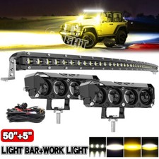 Roof 50 Curved Led Light Bar 5 Cube Pods Wire Kit For Jeep Cherokee Xj Suv Roof 50 Curved Led Light Bar 5 Cube Pods Wire Kit For Jeep Cherokee Xj Suv