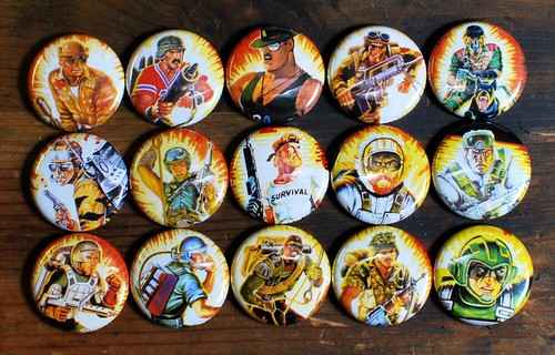 60 G.I. JOE BUTTONS 1" - gi 80s cartoon action figures toys pins badges lot - Picture 3 of 6