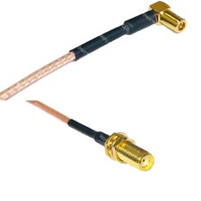 RG316 SSMB ANGLE FEMALE to SMA Female Long RF Cable Rapid-SHIP LOT