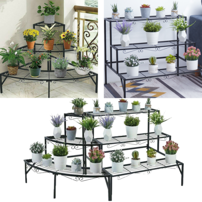 Gartenregal Blumentreppe Blumenbank Blumenstnder Metall fr Outdoor Balkon  Ecke | eBay.de