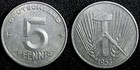 Germany - Democratic Republic Aluminum 1953 E 5 Pfennig Muldenhütten KM# 6 (705) — photo 1