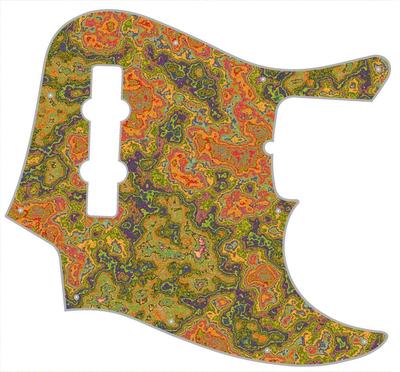 J Jazz Bass Schlagbrett Custom Fender Grafik Grafik Gitarre Pick Guard Pizzaz