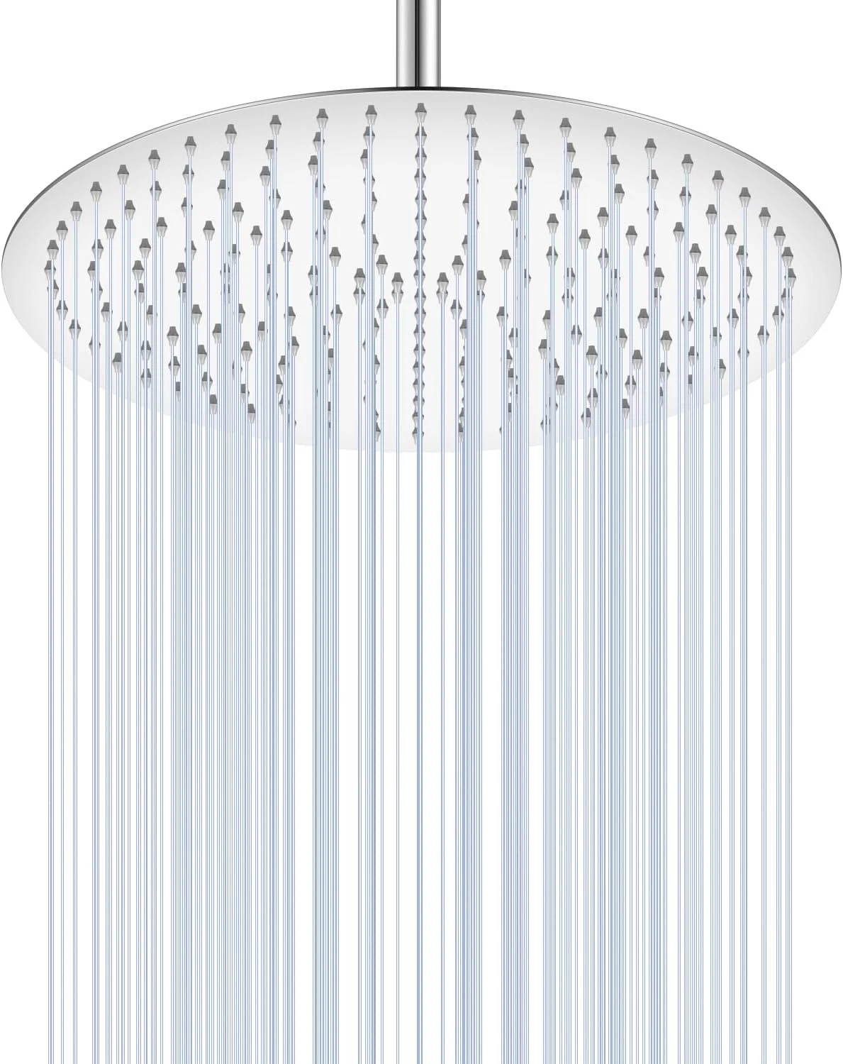 16" Chrome Rainfall Shower Head - All Metal Stainless Steel with 230 Nozzles
