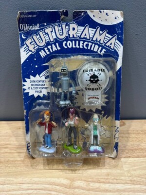 BNIB ROCKET USA FUTURAMA METAL COLLECTIBLE BENDER FRY LEELA FARNSWORTH FIGURES