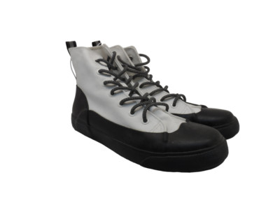 Hunter Unisex Target Dipped Canvas High-Top Sneakers White/Black Size M8/W10