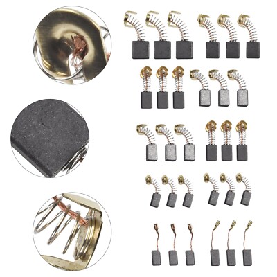 Motor Graphite 30Pcs Graphite 10 Sizes Electric Motor Carbon Brushes Replacement For ...