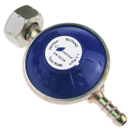 GAS BOTTLE PRESSURE REGULATOR 1m ORANGE HOSE 29mbar COOKER STOVE CAMPING CARAVAN - Picture 6 of 24