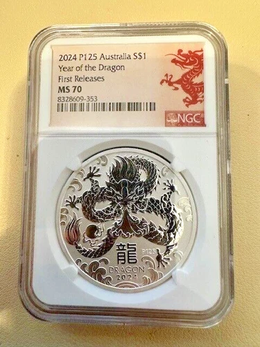 2024 P125 Australia S50C Year of the Dragon First Releases 🔥MS 70🔥 NGC