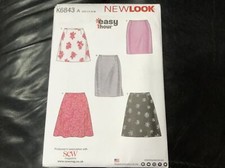 🧵New Look Easy 1 Hour SEWING PATTERN 6843 Misses Skirts Sizes 8-18 UNCUT