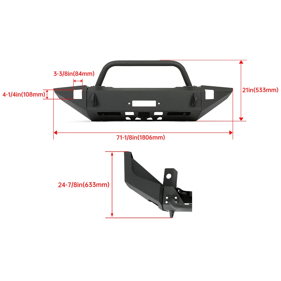 For Dodge Dakota 1997-2004 Durango 1998-2003 Steel Front Bumper W/ Bull Bar Foto 3 de 4