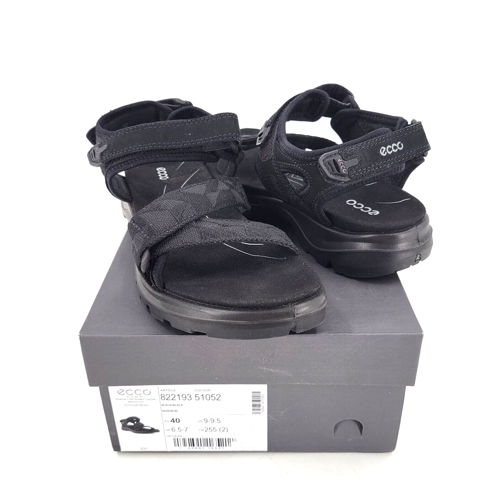 Ecco sandalo donna sportivo trekking fuoristrada outdoor nero 40 9 9 5 regolabile