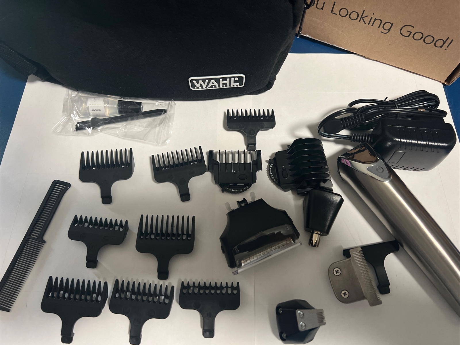 Wahl Stainless Steel Lithium Ion 2.0+ Slate Beard Trimmer Men Model