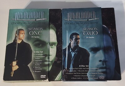 Highlander The TV Series Seasons 1 & 2 DVD Box Sets(17 Discs) EUC