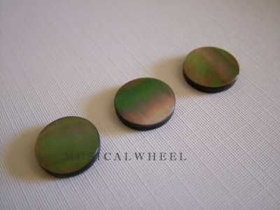 Trumpet  KEY BUTTONS REAL ABOLONE SHELL INLAYS  - 3 PCS - NEW