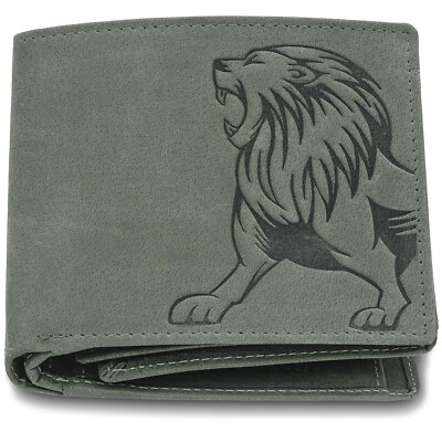 New Vintage Green Bi-Fold Leather Men's Wallet RFID Protection Gift Item