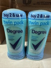 Degree 4Total Dry Protection 2 Twin Packs Shower Clean Invisible Solid 2.6z Ea