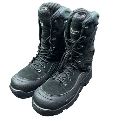 Rocky Blizzard Stalker Boots Men 9 M Waterproof 1200G Insulated Black - Picture 1 of 13