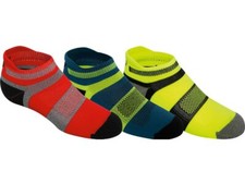 3 PAIRS: YOUTH ASICS QUICK LYTE CUSHION LOW SOCKS SZ: M/M ZK3188-0626. MEDIUM