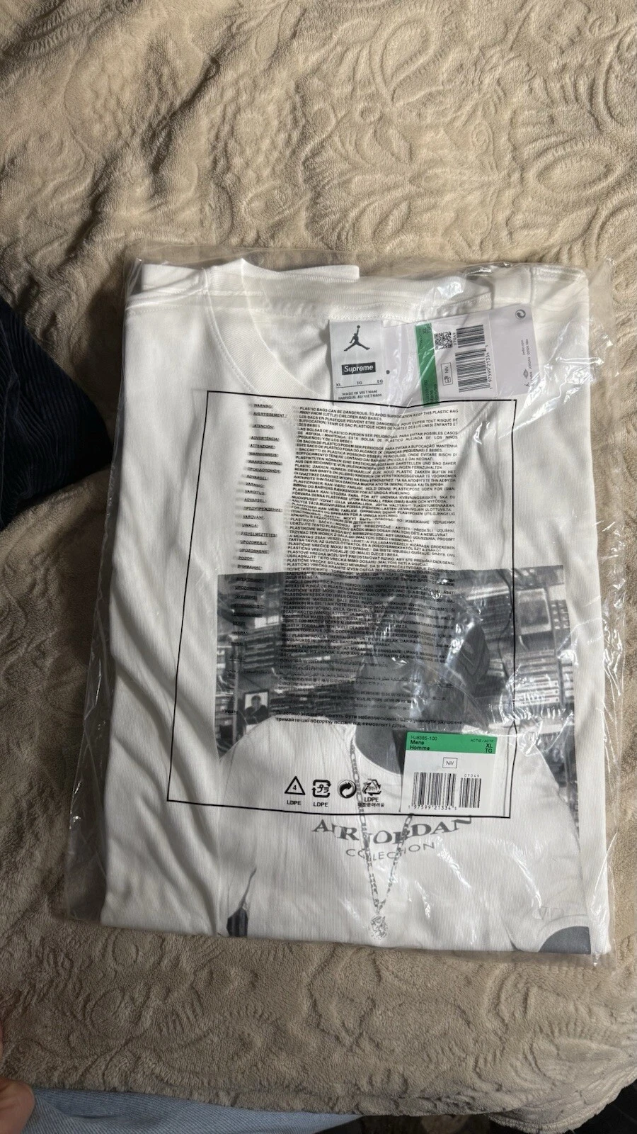 SUPREME ® JORDAN BIGGIE WHITE TEE XL   EN MAIN ✅