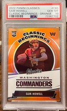 2022 Sam Howell Classic Beginnings 🔥PSA 10🔥 Orange 🔥Rare SSP 2/10🔥 POP 1