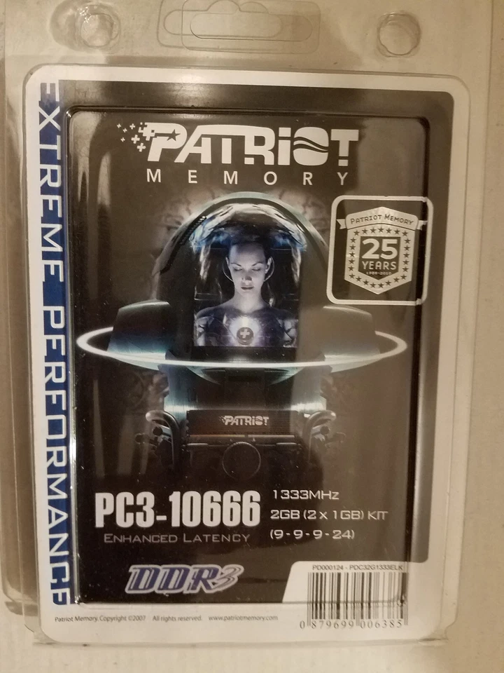 Patriot PDC32G1333ELK 2GB DDR3 1333 SDRAM 240pin Memory Module 2x1GB PC3-10666 - Image 2 of 4