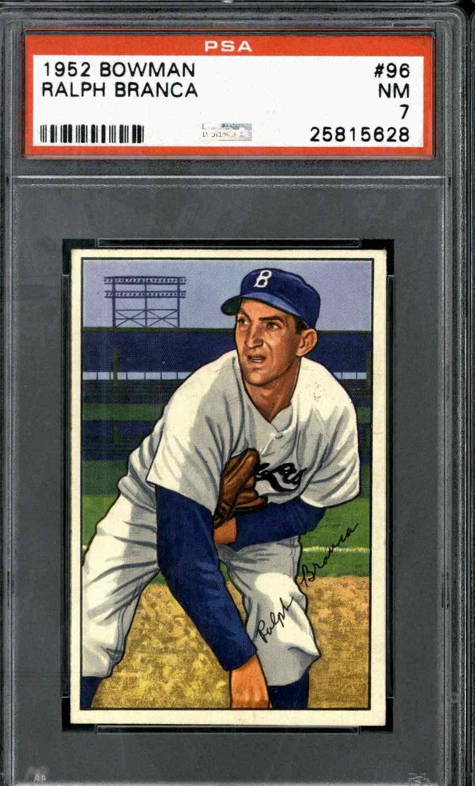 1952 Bowman #96 Ralph Branca - PSA 7