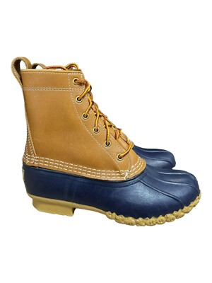 LL Bean Bean Boot 8'' Leather Duck Rain Blue tip Women s Various sizes