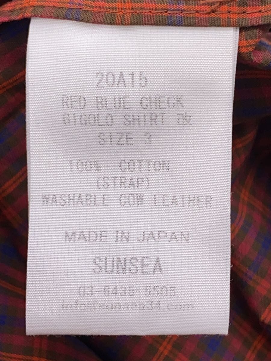 SUNSEA 3 Cotton Multi Color Check Long Sleeve Shirt Used | eBay 