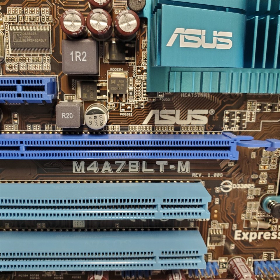 ASUS M4A78LT-M AMD A760G HDMI Socket AM3 mAtx Motherboard + I/O Plate ...