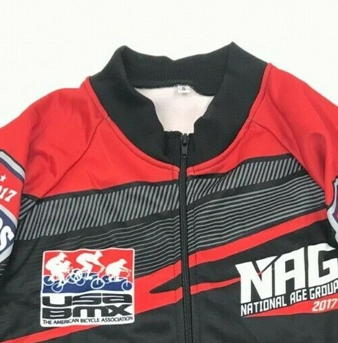 NEW USA BMX Sweater Jacket Size Small S Black Full Zip Long Sleeve Bike Raglan 2 - Picture 11 of 11