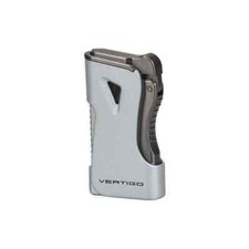 Vertigo Nitro Chrome Twin Torch Butane Lighter, Fold Out Cigar Punch