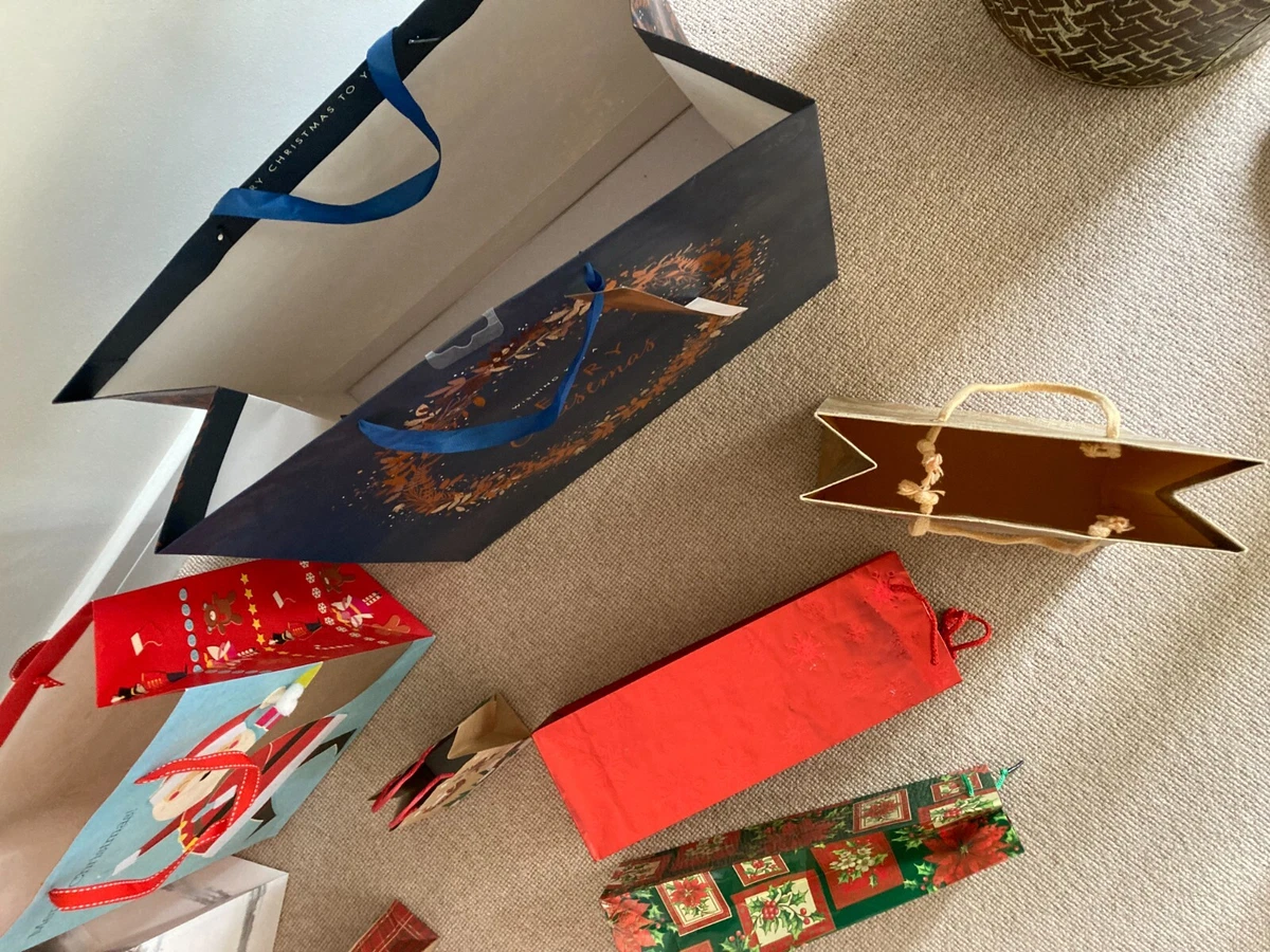 Christmas packaging gift bag bundle 10 bags bottle bags small medium gift bags