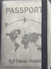 RFID Passport Holder + Travel Wallet includes 2 Slots For SD Cards 