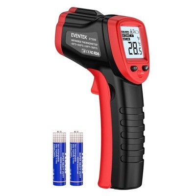Eventek Laser Infrarot-Thermometer (160g) - Sicherer Temperaturbereich bis 500°C