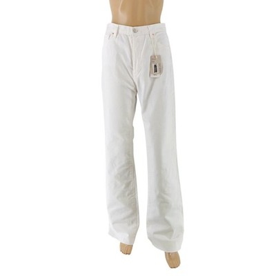 Mango Damen Weiße High Waist Regular Wide Leg Jeans EU 38 US 6 W28