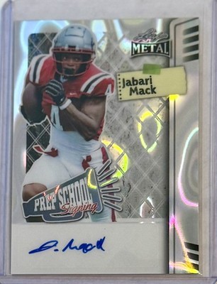 Jabari Mack 2025 Leaf Metal Prep School Silver Auto 3/15 Louisville Cardinals