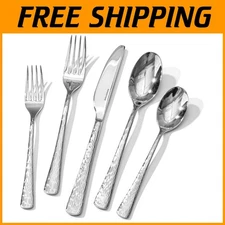 Elegant Flatware Set - Mirror Polished Silver Cutlery - 40pc