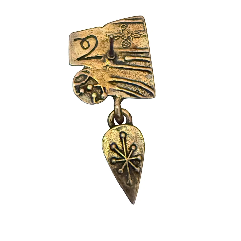 RARO Pendientes Patricia Locke Cristal Tonificado Dorado Hechos a Mano en EE. UU. Foto 4 de 4