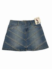 route 66 vintage girls demin skirt jean rhinestones gems size 10