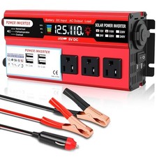 1000W Power Inverter 12V DC Volt to 110V AC Car Inverter with LCD Screen