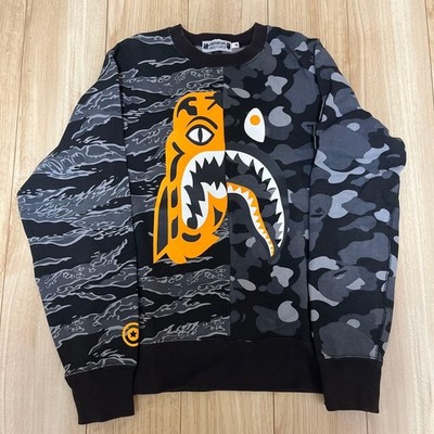 A Bathing Ape UNDEFEATED Collab Hoodie M Schwarz Baumwolle Top Zustand