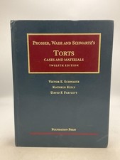 Prosser Wade & Schwartz Torts Cases And Materials 12th Ed Blue HC 2010 USA Law Prosser Wade & Schwartz Torts Cases And Materials 12th Ed Blue HC 2010 USA Law
