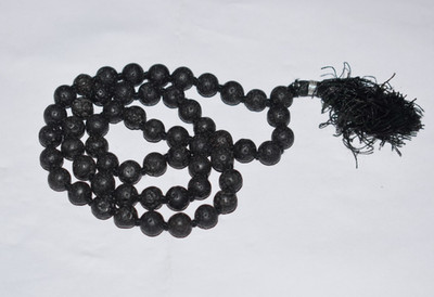Handmade Lava Stone Mala 54 Beads 9 mm Aromatherapy Prayer Gemstone Beads