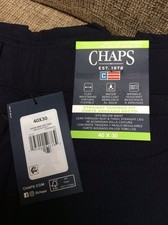 Men's Chaps Dark Navy Dress Slacks 40 x 30 Brand New