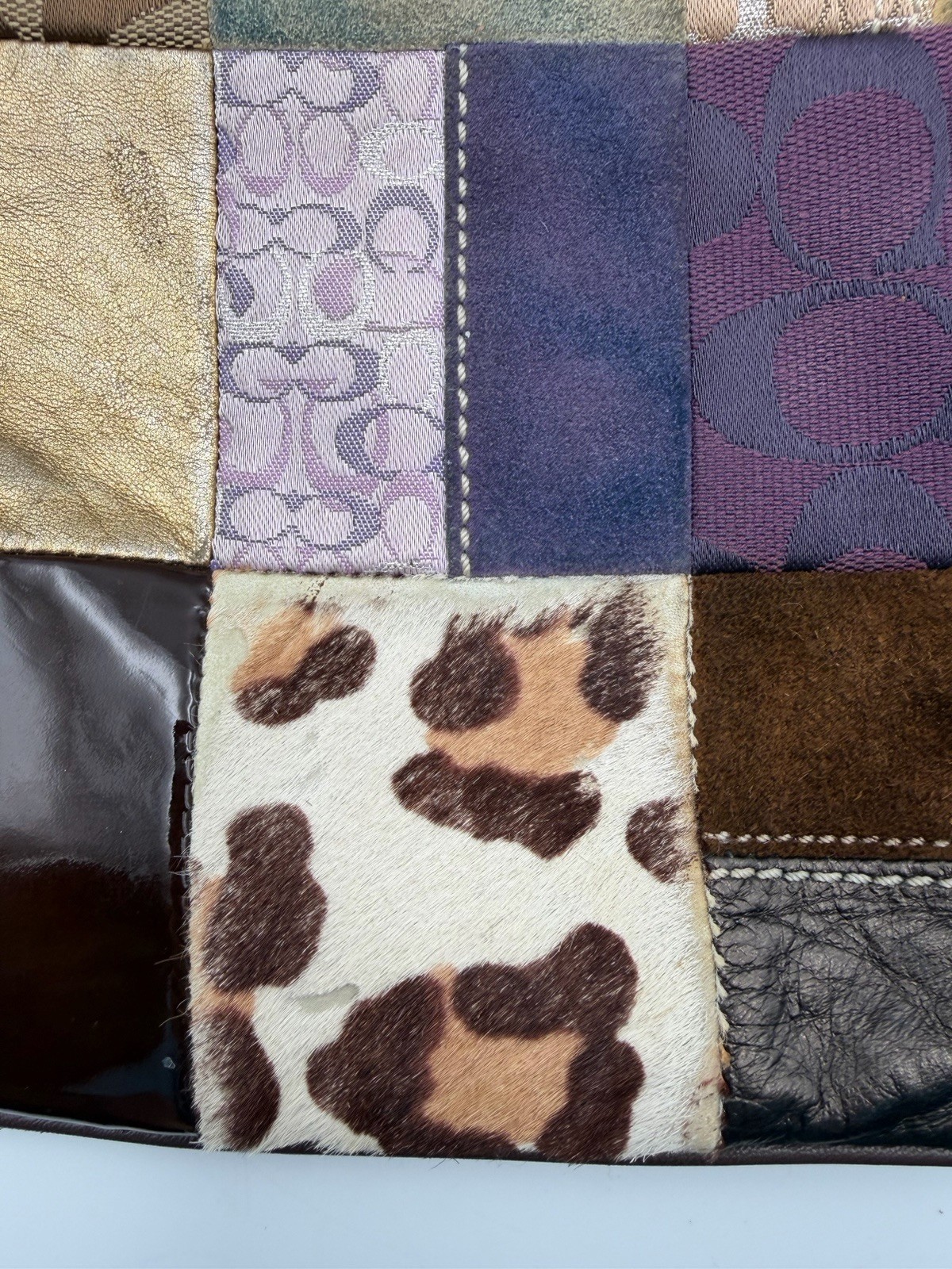 Coach Patchwork Crossbody Bag Brown Multi Leather… - image 7