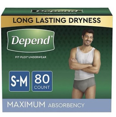 Depend Fresh Protection Adult Diapers, Incontinence Underwear for Men, Sm/Med