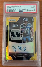 2019 Prizm DK Metcalf #RPA-DK Rookie Patch Auto Gold /10 RC RPA Steelers PSA 9