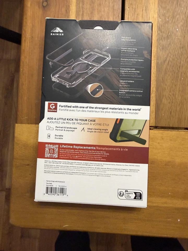 ZAGG Rainier Snap con soporte para iPhone 17 Pro. Algas marinas. Foto 2 de 2